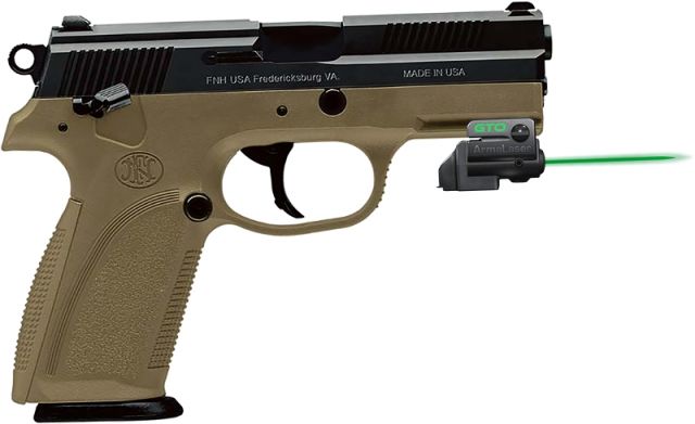 ArmaLaser GTO/FLX Finger Touch Green Laser Sight for FN FNP Early - Single Notch Black - Armalaser