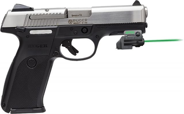 ArmaLaser GTO/FLX Finger Touch Green Laser Sight for Ruger SR9/40/45 Black - Armalaser
