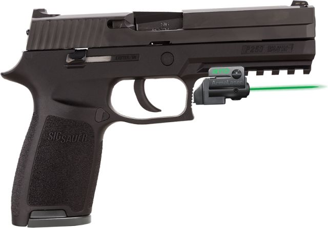 ArmaLaser GTO/FLX Finger Touch Green Laser Sight for Sig P250 Black - Armalaser