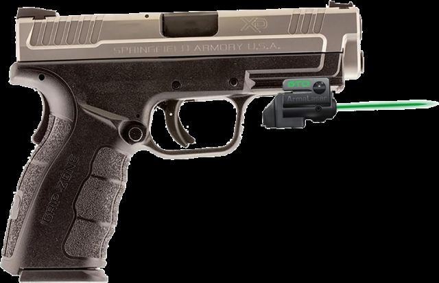 ArmaLaser GTO/FLX Finger Touch Green Laser Sight for Springfield XD Mod 2 4-5in Black - Armalaser