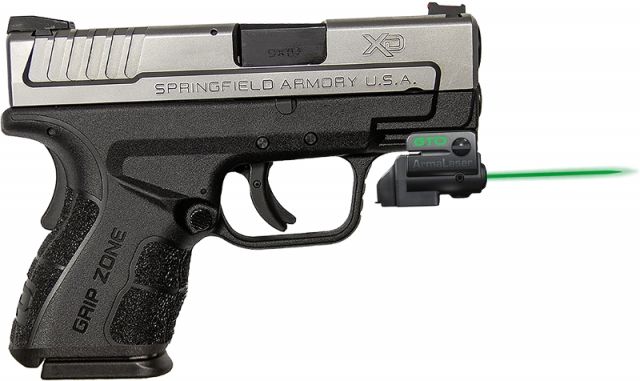 ArmaLaser GTO/FLX Finger Touch Green Laser Sight for Springfield XD Mod 2 9mm Black - Armalaser
