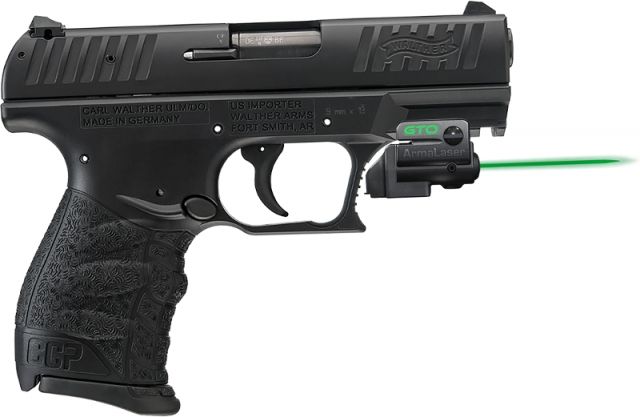 ArmaLaser GTO/FLX Finger Touch Green Laser Sight for Walther CCP Black - Armalaser