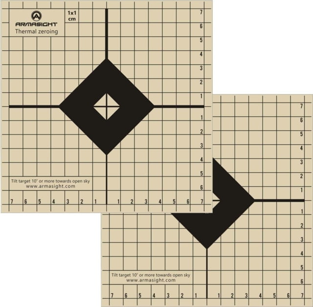 Armasight Thermal Zeroing Target 15x15cm/6x6in Pack of 20