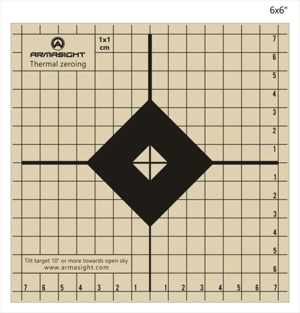 Armasight Thermal Zeroing Target 6x6in Beige/Black Pack of 10