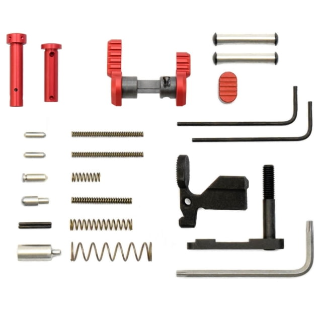 Armaspec Superlight .223/5.56mm Gun Builders Kit, SS/Red, ARM251-RED by USA Armaspec AR15 Gun Lower Parts