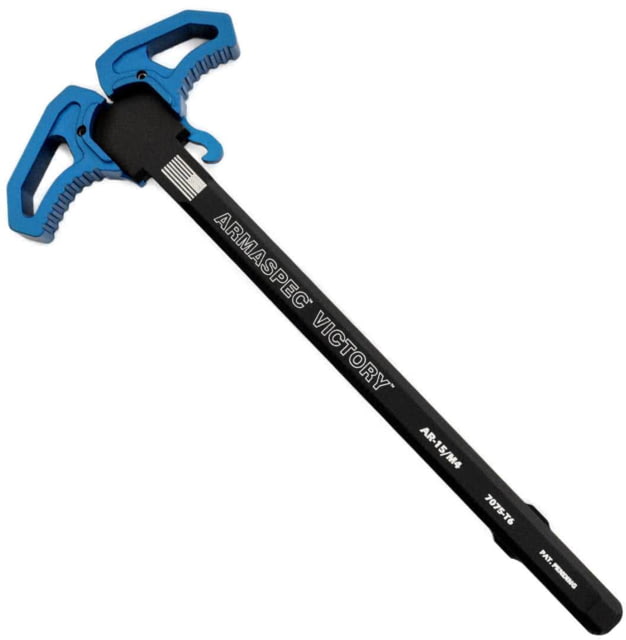 Armaspec Victory AR15 Compact Charging Handle Blue - Armaspec
