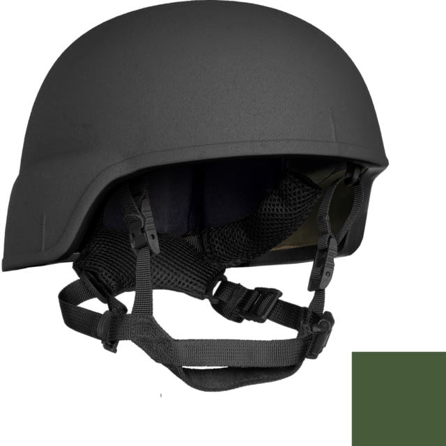 ArmorSource Aire LE Full Cut Ultra Lightweight Law Enforcement Level IIIA Tactical Helmet Cam Green Large