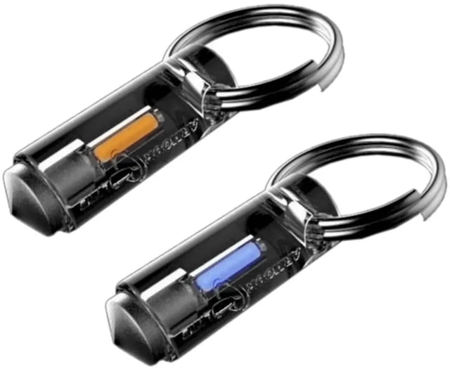 Armourlite Tritium Vials Key Ring Safety Markers 2 Pack Blue/Orange