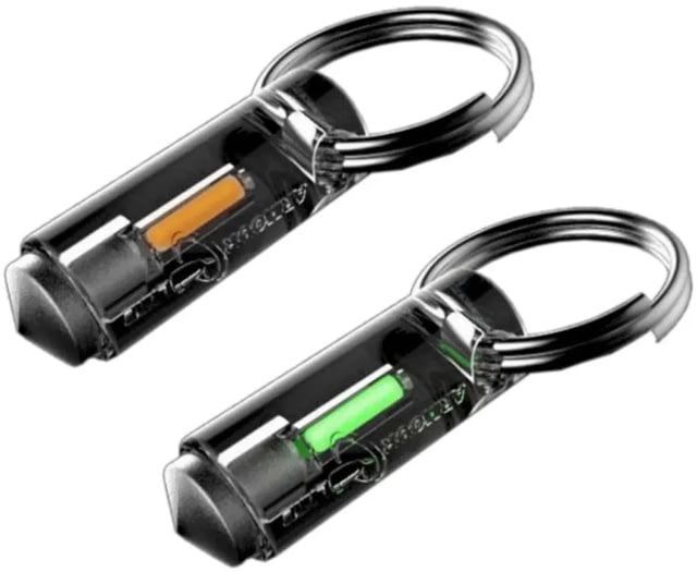 Armourlite Tritium Vials Key Ring Safety Markers 2 Pack Green/Orange