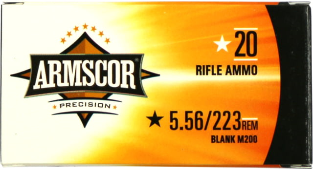 Armscor Precision Inc .223 Remington/5.56x45mm NATO Blank Brass Cased Rifle Ammo 20 Rounds - Armscor Precision Inc
