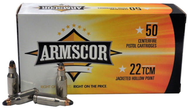 scor Precision Inc .22 TCM 40 Grain Jacketed Hollow Point Brass Cased Pistol 50 Rounds Ammo