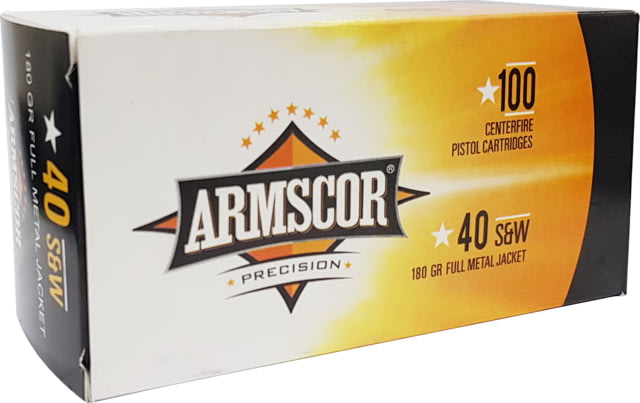 scor Precision Inc .40 S&W 180 Grain Full Metal Jacket Brass Cased Pistol 100 Rounds Ammo