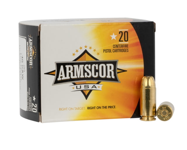 scor Precision Inc USA .40 S&W 180 Grain Jacketed Hollow Point Brass Cased Pistol 20 Rounds 20RD Ammo