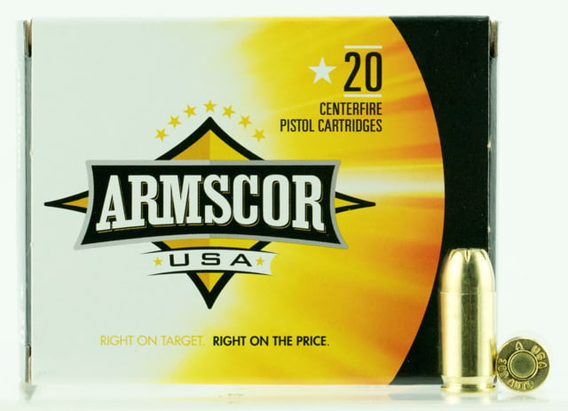 scor Precision Inc USA .380 ACP 95 Grain Jacketed Hollow Point Brass Cased Pistol 20 Rounds 20RD Ammo
