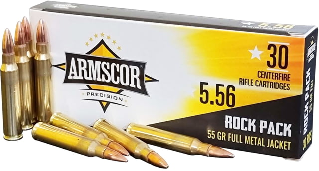 scor Precision Inc 5.56x45mm NATO 55 Grain Full Metal Jacket Brass Cased Rifle 30 Rounds Ammo