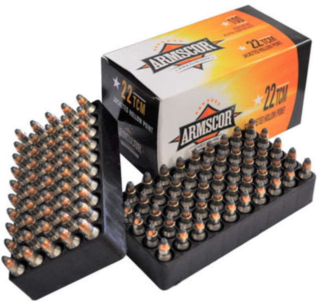 scor Precision Inc .22 TCM9R 39 Grain Jacketed Hollow Point Brass Cased Pistol 50 Rounds Ammo