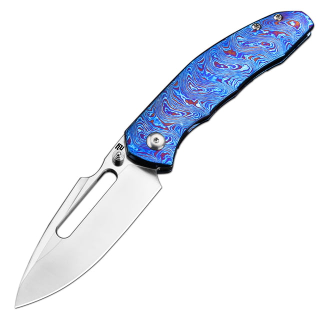 Artisan Cutlery Boa Framelock Blue Timascus ATZ - Artisan Cutlery