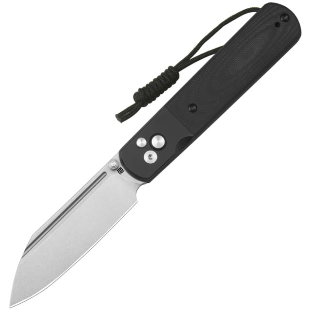 Artisan Cutlery Holm Button Lock Black ATZ - Artisan Cutlery