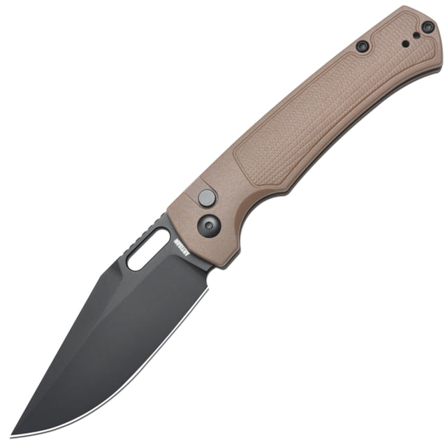 Artisan Cutlery Revel Button Lock Brn FRN ATZ - Artisan Cutlery