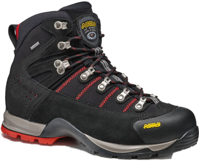 Asolo Asolo Fugitive GTX Hiking Boots - Men's Black/Red 12US - $335.00 at Optics Planet