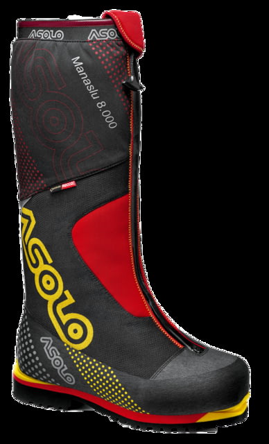 Asolo Manaslu 8000 GV Mountaineering Boots - Unisex Black/Red 10