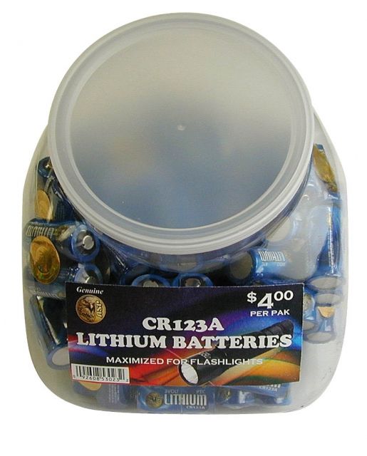 ASP Battery Case w/ 100 CR123A Batteries Clear - Asp