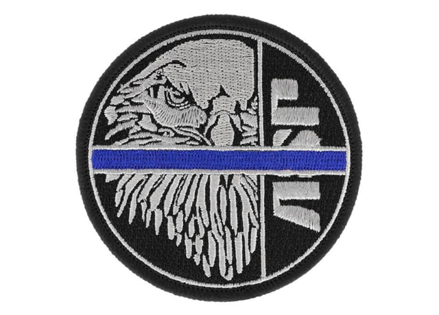 ASP Blue Line Patches Silver - Asp