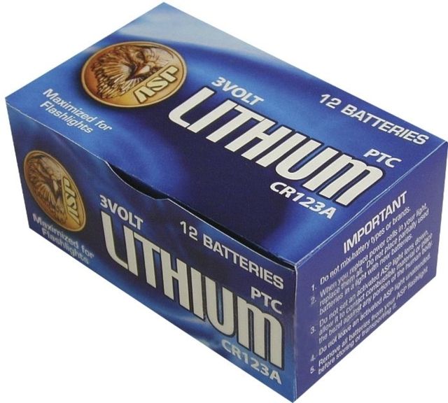 ASP CR123A Lithium Power Cell Battery Box - 12