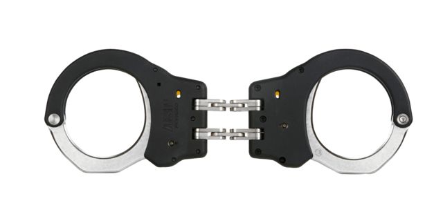 ASP Hinge Ultra Cuffs Steel - Black 1 Pawl Yellow - Tactical Black - Asp