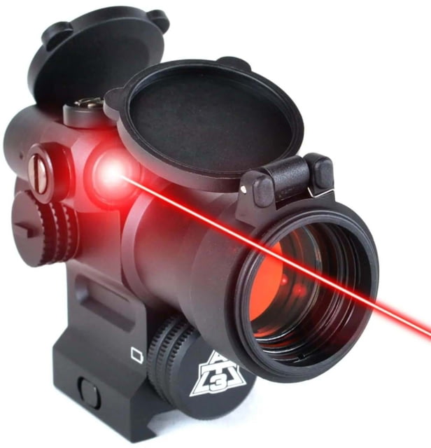 USED AT3 Tactical LEOS Red Dot Sight with Integrated Laser Sight & Riser Red Laser AT3-LEOS EDEMO1 Used Condition Like New - At3 Tactical