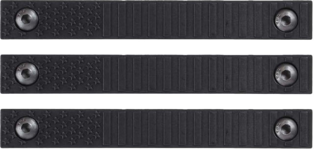 AT3 Tactical M-Lok Rail Cover Polymer Flag Design Covers 3 Sections Hardware Black 3-pack - AT3 Tactical