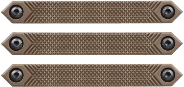 AT3 Tactical M-Lok Rail Cover Polymer Retro Design Covers 3 Sections Hardware FDE 3-pack - At3 Tactical