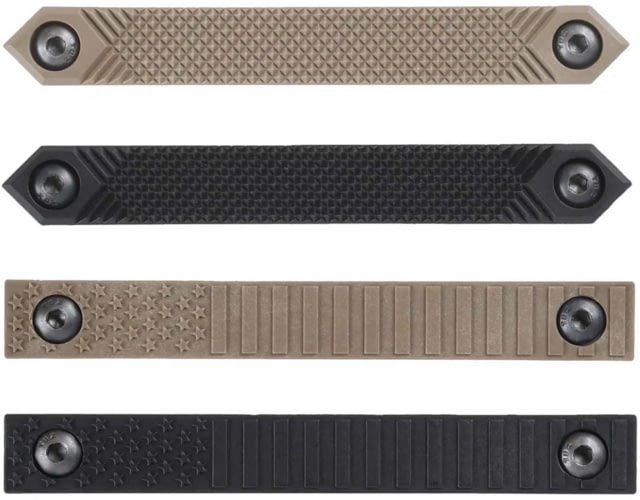 AT3 Tactical M-Lok Rail Cover, Polymer, Retro Design, Covers 3 Sections, Hardware, FDE, 3-pack, 3-PK-AT3-MLC-RETRO-FDE by USA AT3 Tactical Weapon Rail Covers