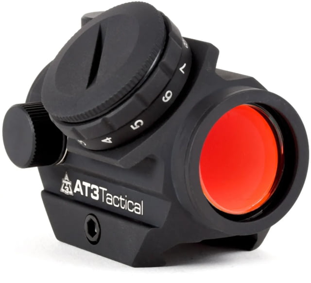 AT3 Tactical PRO 1x23mm Micro Red Dot Reflex Sight 2 MOA Red Dot No Riser Black No Riser - At3 Tactical