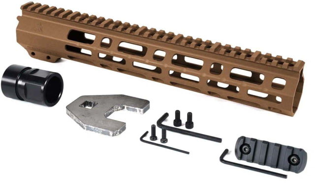 AT3 Tactical SPEAR M-LOK AR-15 Free Float Handguard 12in Length Burnt Bronze - At3 Tactical
