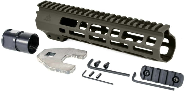 AT3 Tactical SPEAR M-Lok AR-15 Free Float Handguard 9 in OD Green - At3 Tactical