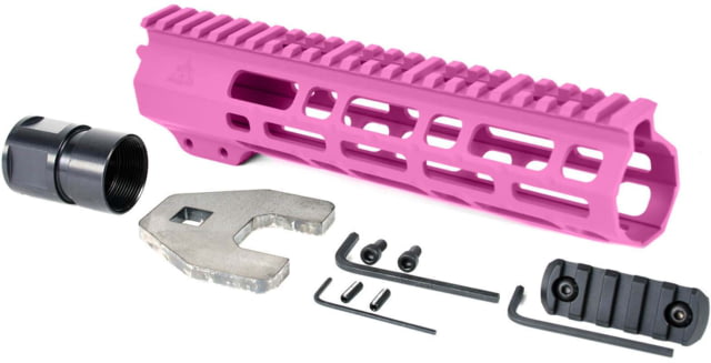 AT3 Tactical SPEAR M-LOK AR-15 Free Float Handguard 9in Length Pink - At3 Tactical