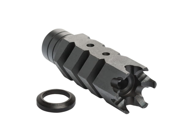 USED ATI Outdoor AR-15 .223/5.56 Shark Muzzle Brake w/ Crush Washer Black One Size  Used Condition Fair - Ati Outdoors
