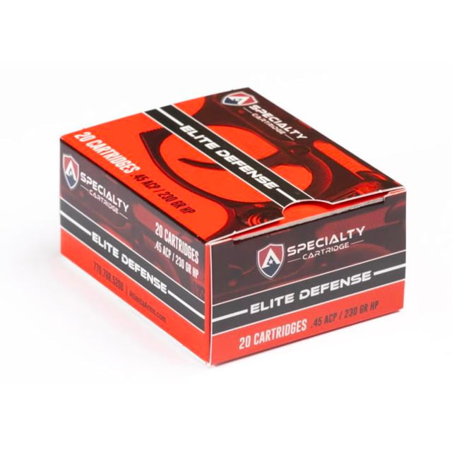 Atl Arms/ Specialty Cartridge Inc DBA ACME Specialty Cartridge Elite Defense Handgun Ammunition .45 Auto 230gr JHP 925 fps 20/ct