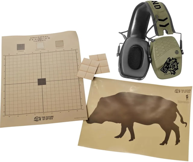 ATN Thermal Target Pack & X-Sound Hearing Protector by USA ATN Shooting Paper Targets