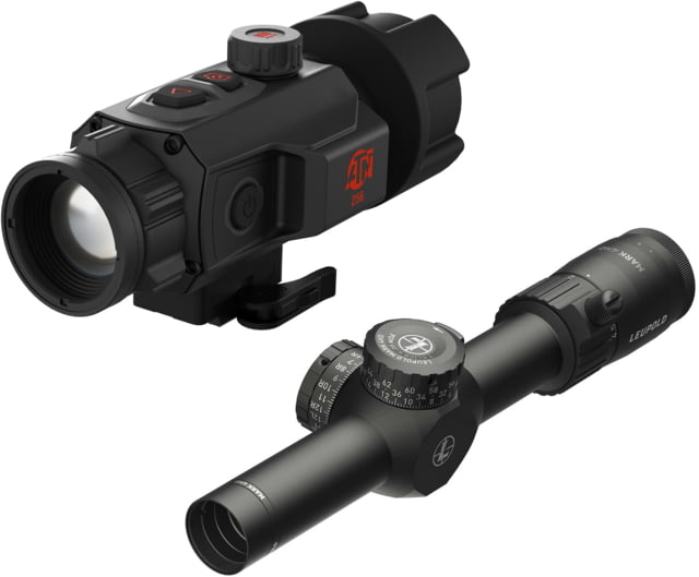 ATN TICO 6 1x35mm 384x288px Thermal Clip On & Leupold Mark 4HD 1-4.5×24 LPVO Rifle Scope w/ Illum. FireDot BDC Reticle 30mm Tube Second Focal Plane