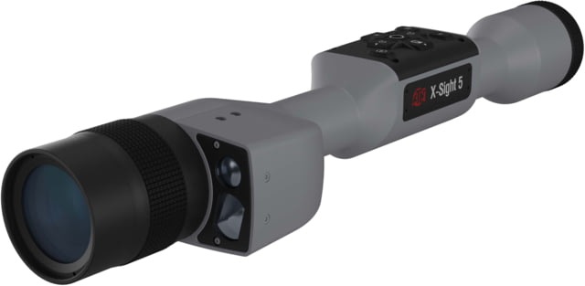 ATN X-Sight 5 LRF 3-15x UHD Smart Day/Night Hunting Rifle Scope 30mm Tube w/ Gen 5 Sensor Wolf Grey - ATN