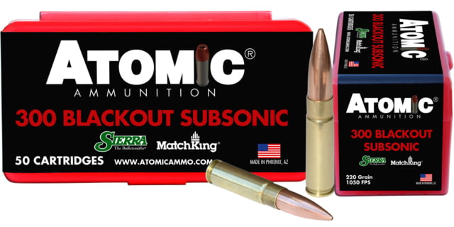 mic Rifle Subsonic 300 Blackout 220 Gr Hollow Point Boat Tail 50 Bx/ 10 Ammo