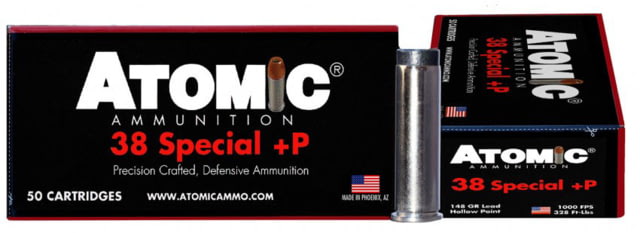 Atomic Pistol 38 Spl + P Subsonic 148 Gr Lead Hollow Point LHP 50 Bx/ 10