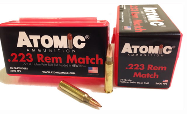 mic Ammunition Atomic .223 Rem. 77gr. Match Sierra Bthp 50-pack Ammo