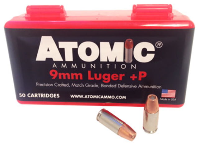 mic Ammunition 9mm P 124 Grain BJHP Brass Cased Centerfire Pistol 50 Rounds Ammo