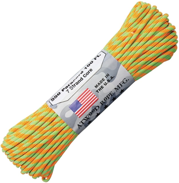 Atwood Parachute Cord 100ft 550 Cord 7 Strand Core Crush