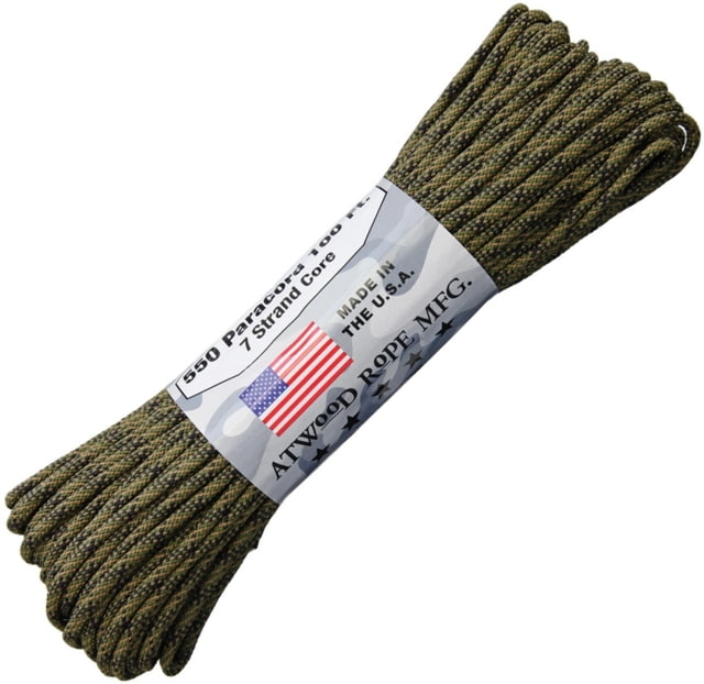 Atwood Parachute Cord 100ft 550 Cord 7 Strand Core Valor