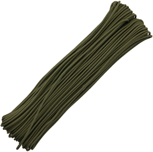 Atwood Tactical Paracord 3/32 Tactical 4-Strand Core Cord UV Inhibited Rot And Mildew Resistant 275lbs Olive Drab 100 Ft TS14 - OD