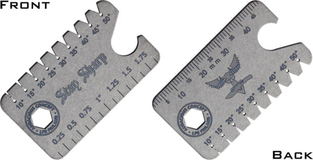 AuCon Dog Tag 2.0 Anglefinder Knife 2" x 1.13" x .07" DOG TAG 2.0 STONEWASHED - Aucon